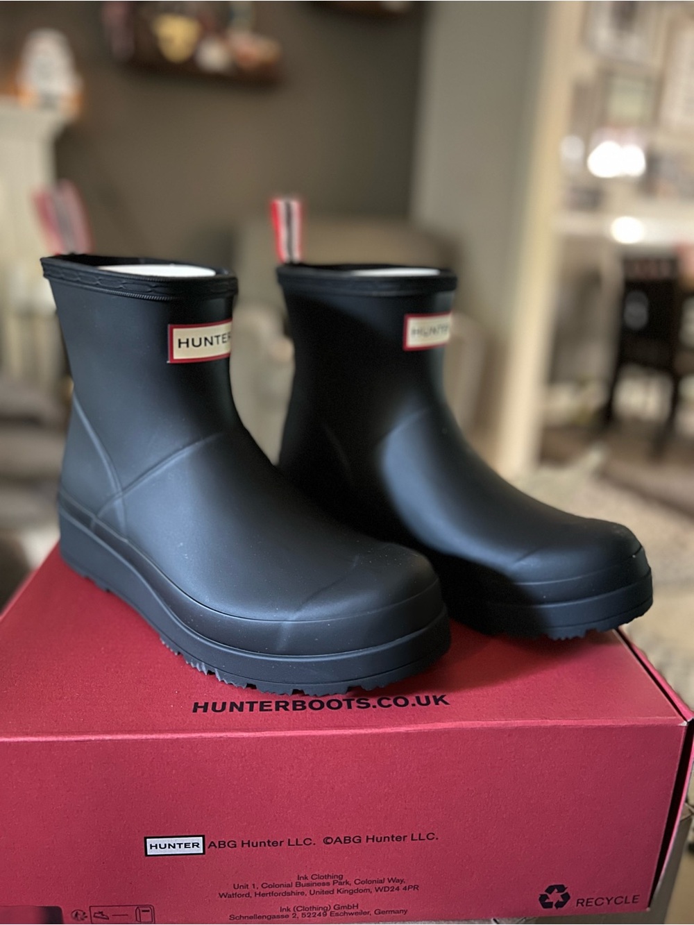 Hunter Short Waterproof Rain Boots in Black